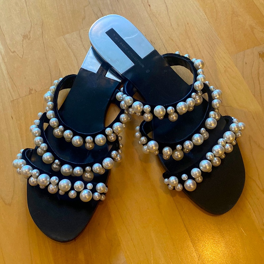 Zara Pearly Slides